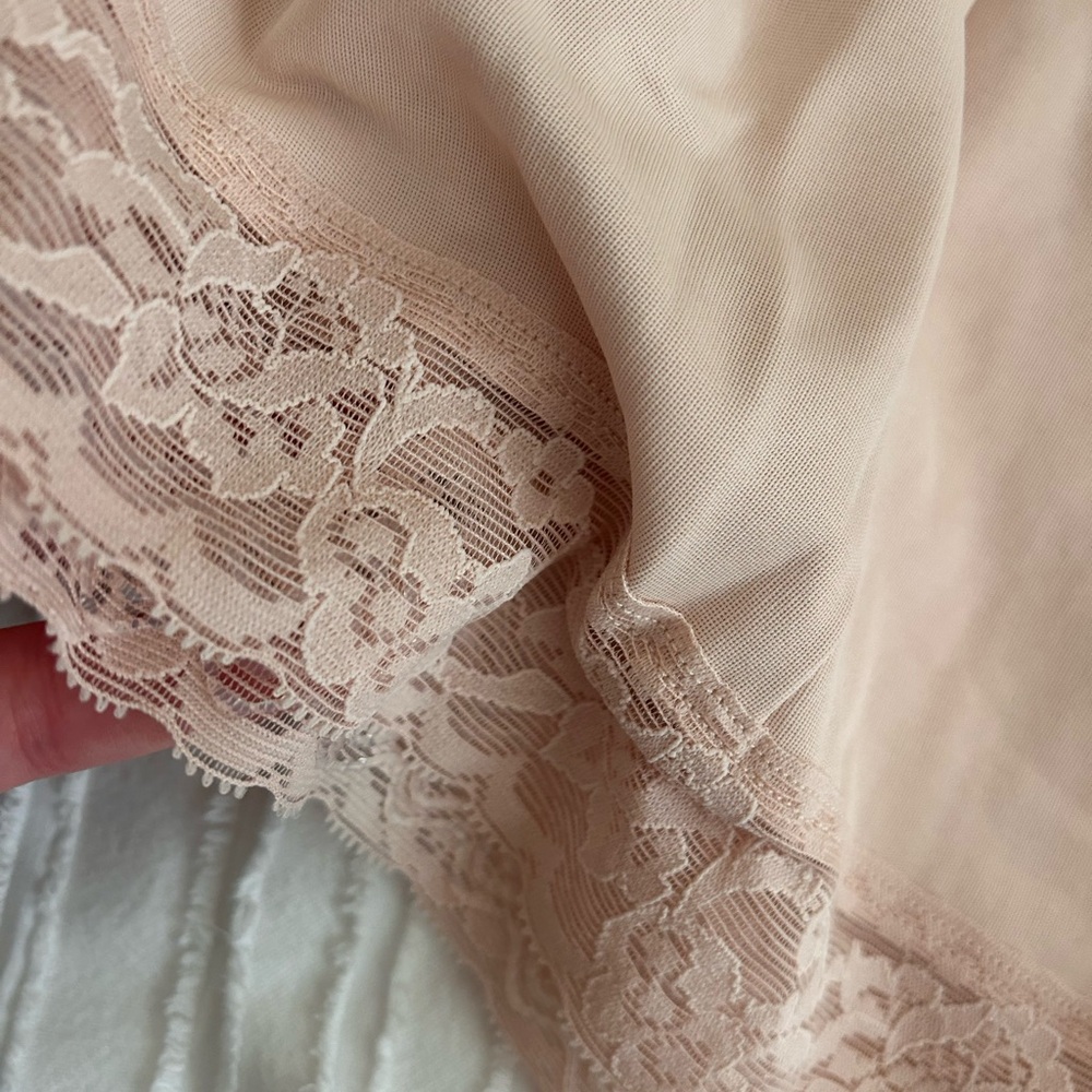 Blush Pink Lace Trim Slip Skirt - Picture 3 of 3